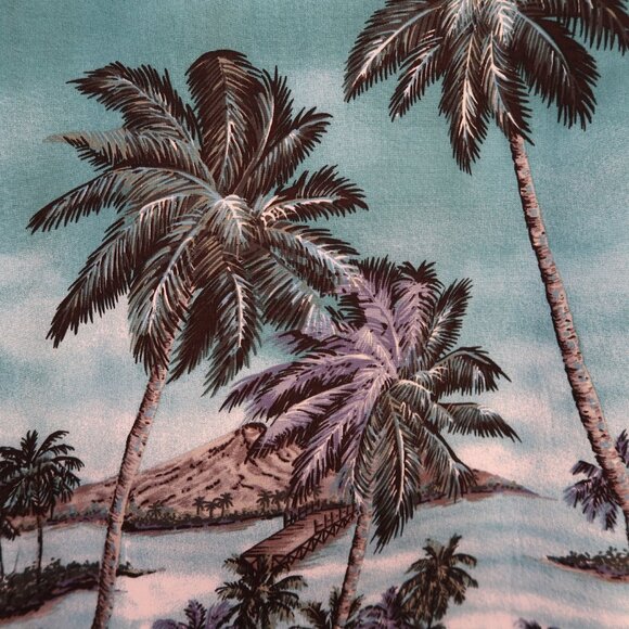 Campia Moda Mens Short Sleeve Button Front Tropical Shirt Size XL - Picture 6 of 7